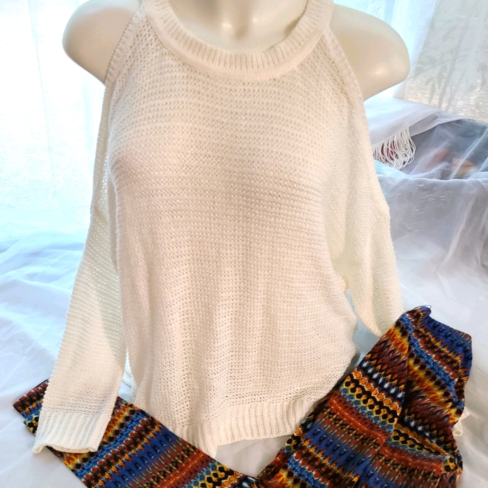 EXPRESS Off Shoulder Knit Top & Legging Bundle